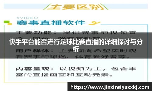 快手平台能否进行足球比赛直播的详细探讨与分析